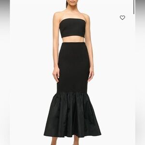 NEW BNWT STAUD palladium tube strapless top in black size large